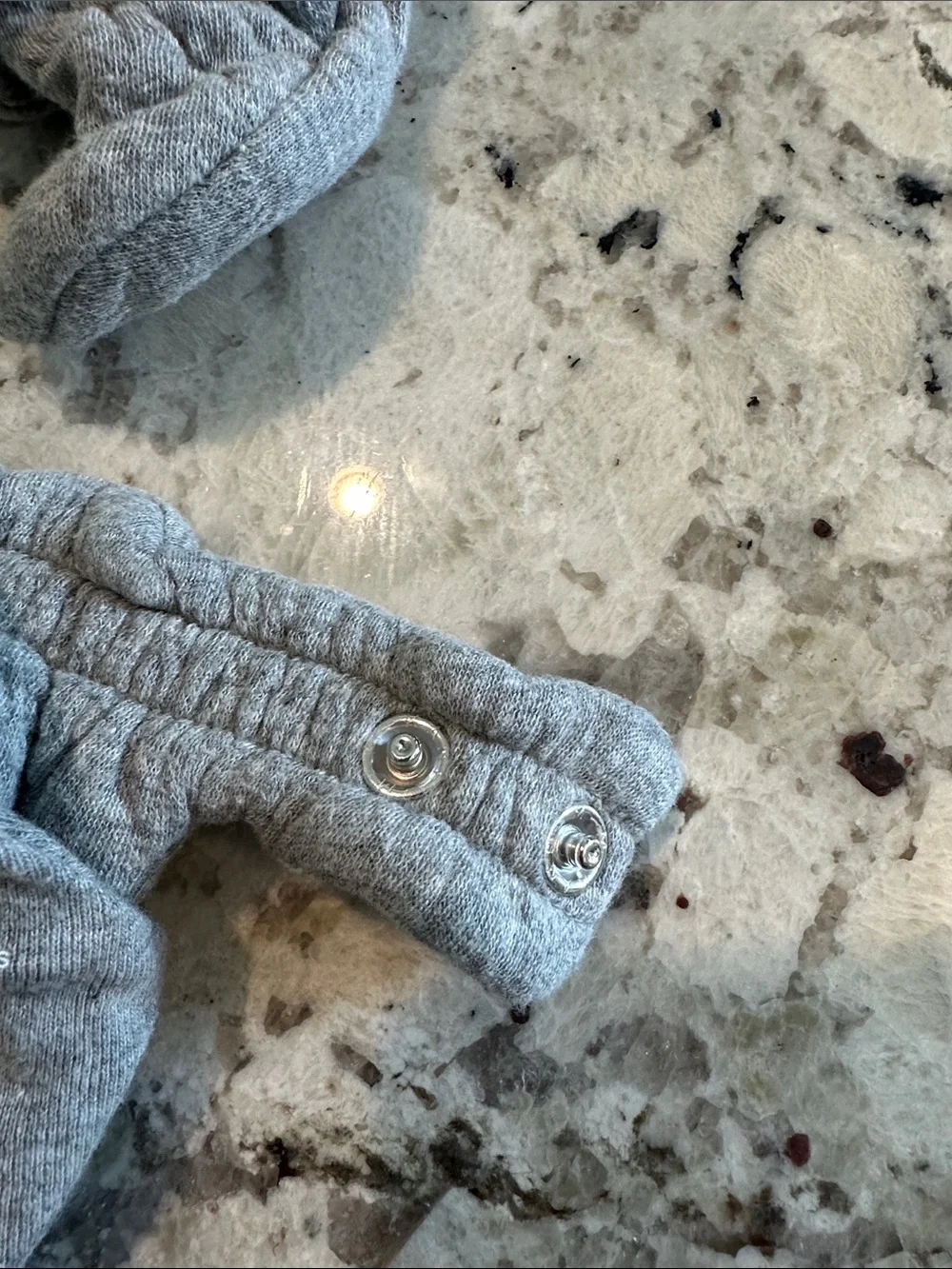 Burt's Bees Baby Grey Quilted Booties with Snap Accent